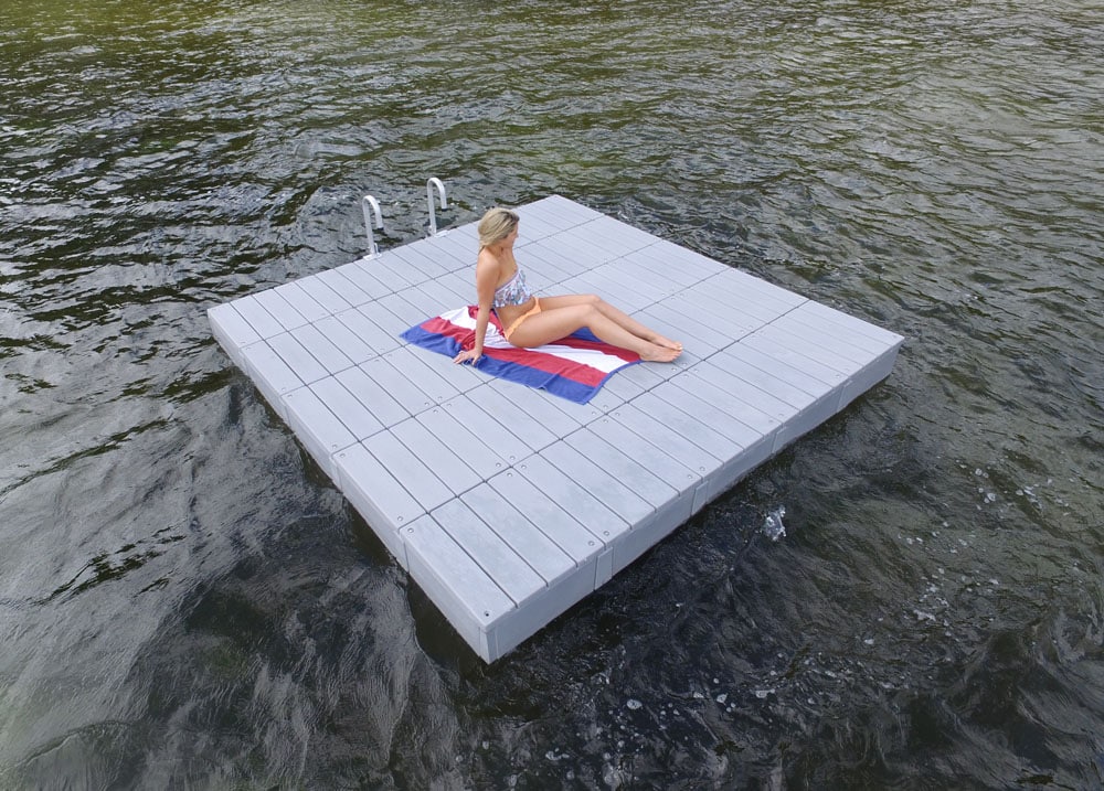 Floating Dock Inflatable Island Swim Platform 2.5mx1.5m swim deck water pad 